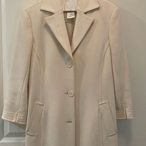Herve Leger cream wool coat